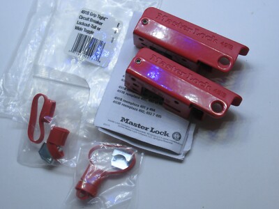 (NEW Lot 2) MASTER LOCK 491B Grip Tight Circuit Breaker Lockout Tall ...