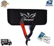 Wood Handle Straight Edge Barber Hair Shaving Razor Folding Knife +10 Blades New