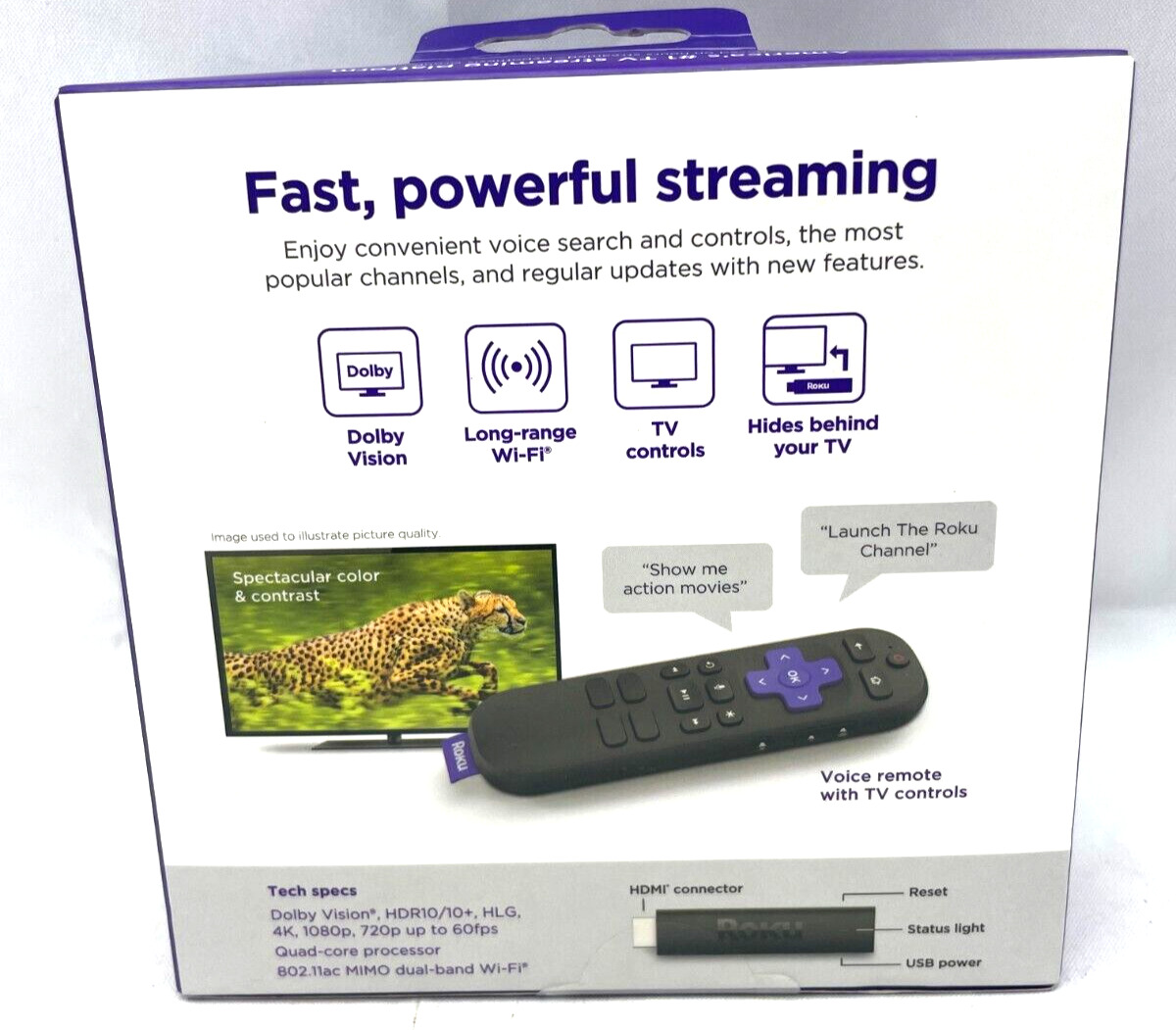 Roku Streaming Stick 4K  Streaming Device 4K/HDR/Dolby Vision