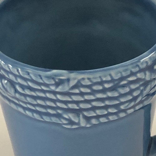American Atelier at Home Nautical Blue Braided Rope Stoneware Tea Coffee Cup Mug - Picture 3 of 9