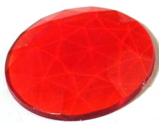 Swivel Map Dome Light Lens Round Faceted Red Plastic 1-3/8″ OD UP#30809 Each
