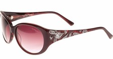 Ed Hardy Sunglasses Big Dragon Red Burgundy with Case and Box