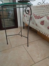 Tavolino tondo in ferro battuto