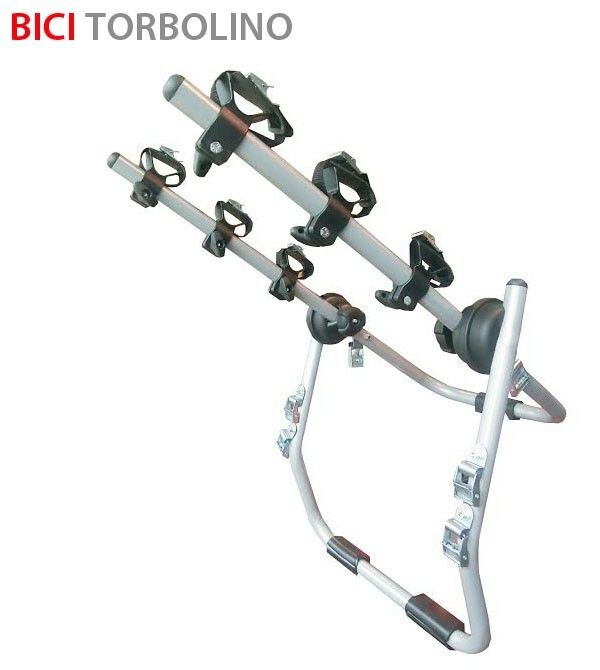 Portabici 3 bici posteriore in acciaio verniciato da portellone TORBOLINO