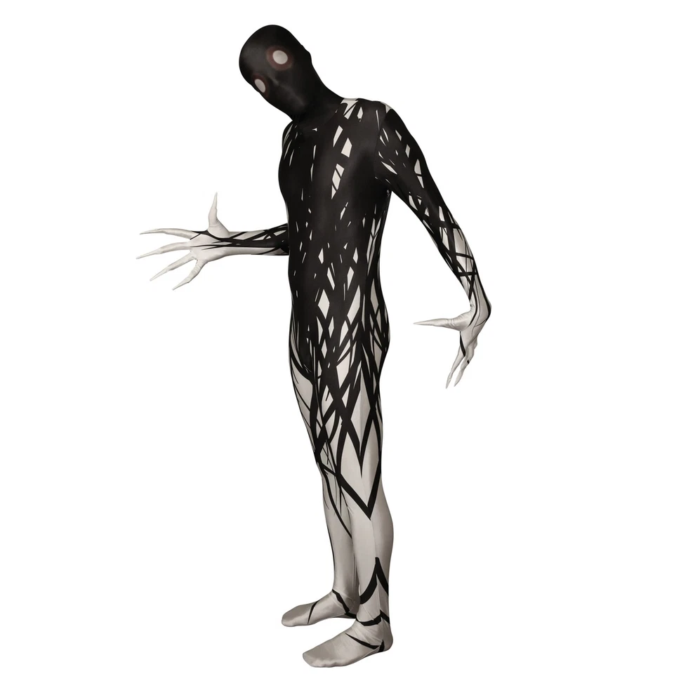 Adulto Zalgo Morphsuit Para Hombres Creepypasta Halloween Leyenda Urbana Traje de Piel M-XXL Foto 2 de 4