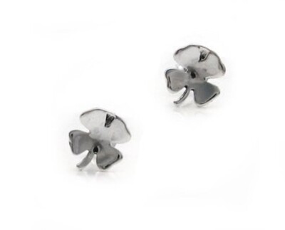 Ohrstecker Sterlingsilber Glück vierblättriges Kleeblatt