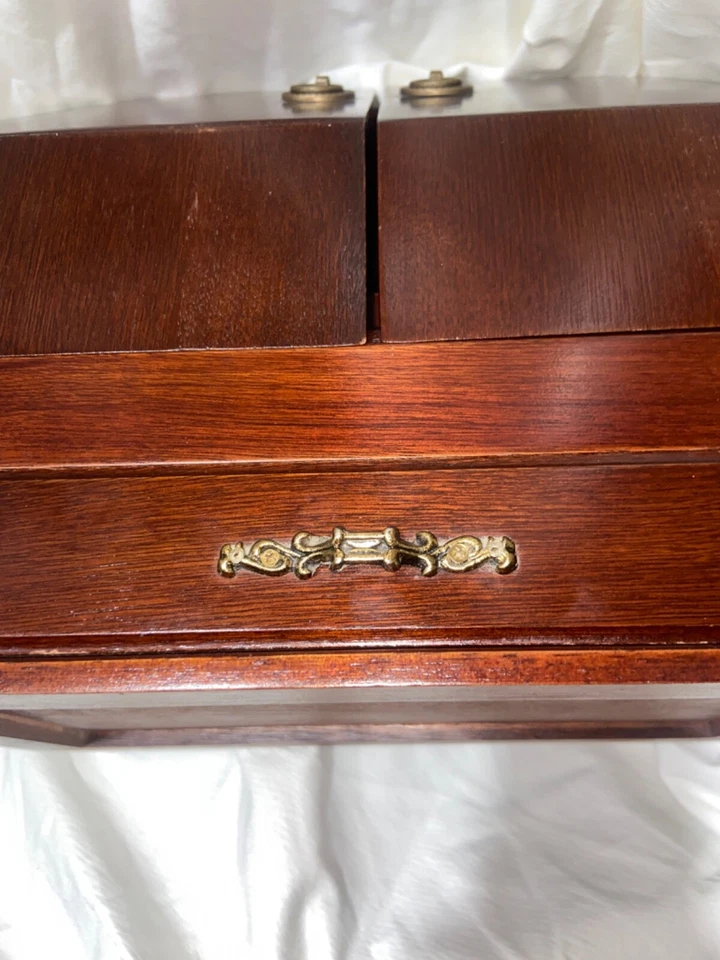 MADERA Escritorio Secretaria Mesa Escritorio Portacartas/Organizador/Tarjetas de Felicitación Foto 4 de 4