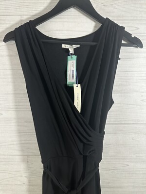 41 Hawthorn - Black Dress Size Medium - Tristana Essentials Knit Faux Wrap  Dress | eBay