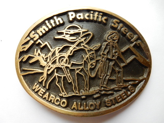 Smith Pacific Steel Wearco Alloy Steels Brass Belt Buckle | eBay display picture 3