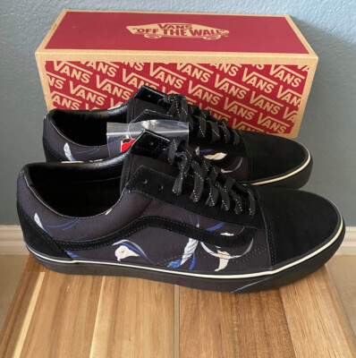 Vans Old Skool Men Shoes Size 11 5 Dark Black Floral Sneakers Ebay