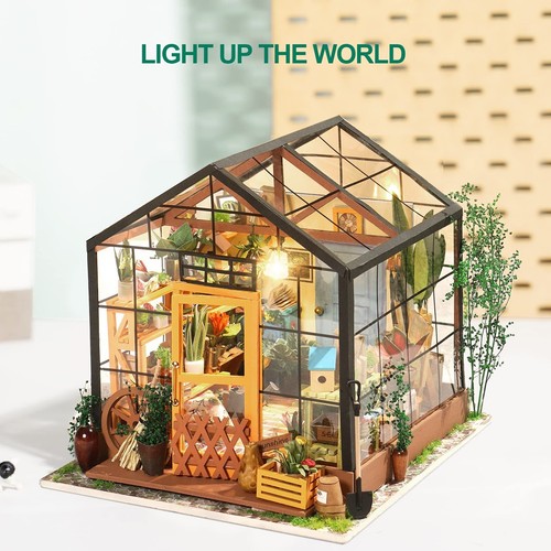 LED Rolife Cathy’s Flower House DIY Miniature Doll House Dollhouse - Picture 5 of 11