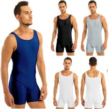 Body uomo singolo tuta corta forma corpo palestra fitness abbigliamento sportivo Unitard