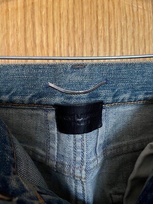Men's 2014 YSL SAINT LAURENT Paris Hedi Slimane Crash Denim Jeans