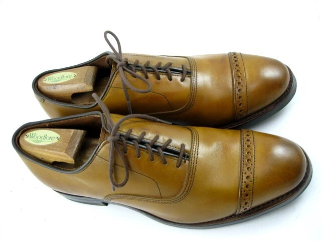 Allen Edmonds "FIFTH AVENUE" Puntera Tapa Oxfords 8.5 E Nogal SUELAS DAINITA (576N) Foto 3 de 4