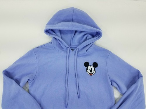 Disney Mickey Mouse Kids Hoodie Vintage Graphic Pullover Size S Purple B16 - Picture 2 of 10