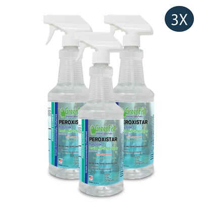 Hydrogen Peroxide All Purpose( Toilet, Carpet,Glass,Stain) Cleaner 32 oz (3x)