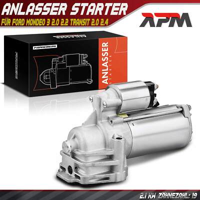 Anlasser Starter 2.1 KW 19 Zähnez. für Ford Mondeo 3 2.0 2.2 TDDi TDCi Transit
