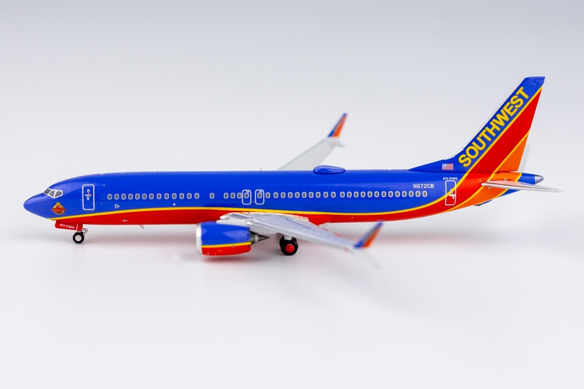NGmodel Southwest Airlines 737 MAX 8 N872CB (Canyon Blue Retro cs