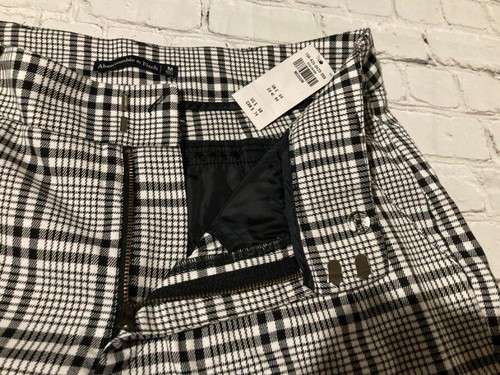 Abercrombie & Fitch NWT Woman's Size Medium Black/White Plaid Slim Ankle Pants - 第 5/13 張圖片