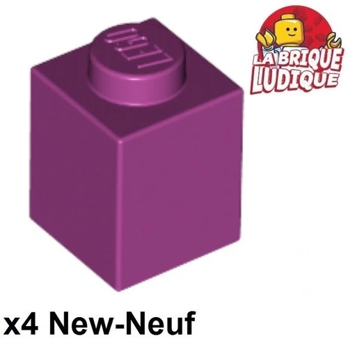Lego 4x Brick 1x1 Magenta 3005 New
