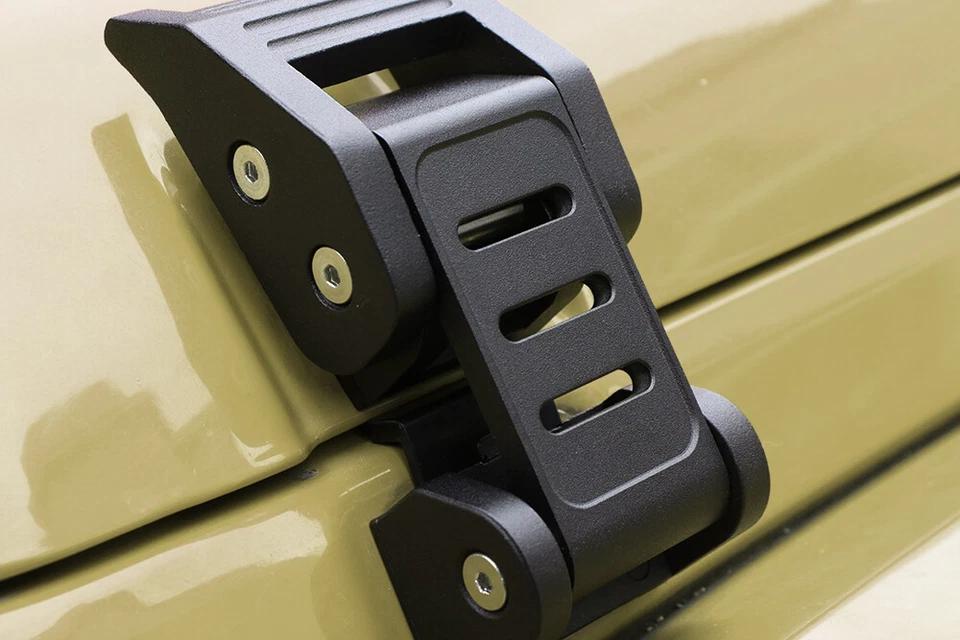 Black Stainless Steel Hood Latch Hood Catch Kits for 07+ Jeep Wrangler JK JL JT Foto 4 de 4