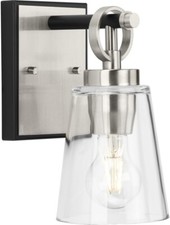 Bathroom sconce brushed nickel progress lighting cassell 10 inch p300480