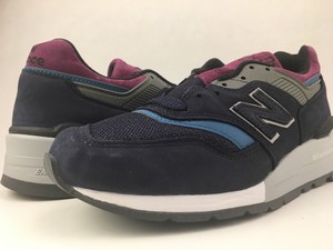 new balance 997 cinza e azul