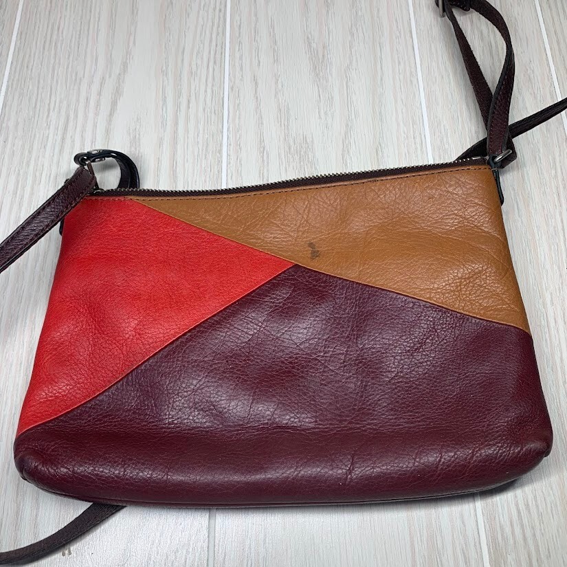 Fossil Dawson Leather Multi Colored Crossbody Bag - image 10