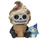 PT Furry Bones Softo the Soft Serve Ice Cream Skull Resin Mini Figure