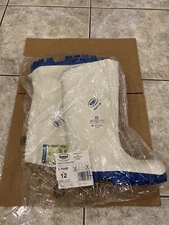 SIZE 12 Bekina Boots Steplite X S4 Rubber Neotane Boot White Blue NEW NIP NIB