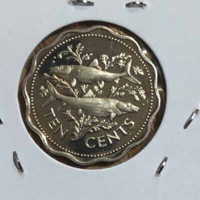 コレクション 1974 BAHAMAS 10CENTS 1974 BAHAMAS UK Islands BONEFISH OCEANIC Proof 10 Cents Coin