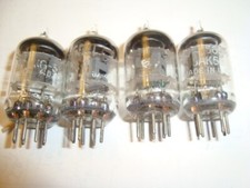 One Quad of military 5654 6AK5 Tubes, By GE, NOS Ratings
