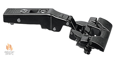 Blum Schrankscharnier 79B9494 Onyx schwarz Blumotion +15 Grad Full Overlay abgewinkelt