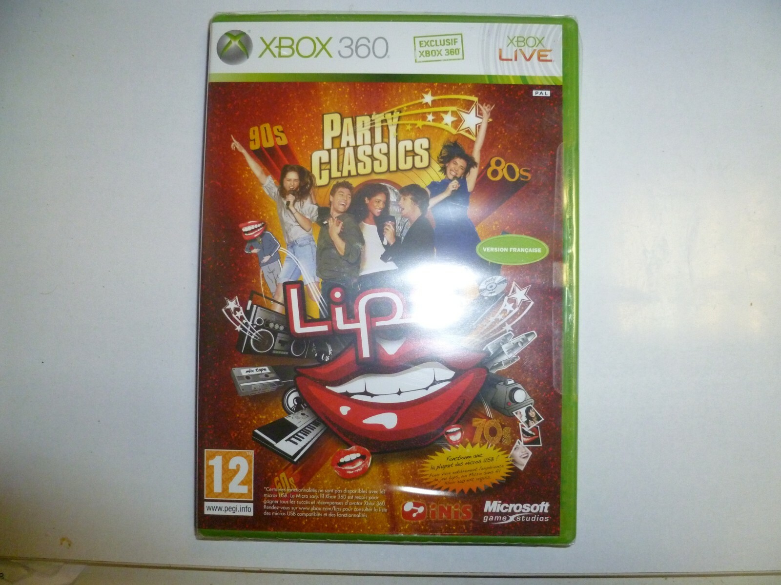 New Sealed* Lips Party Classics Xbox 360 Music Video Game Manual PAL  885370093278 | eBay
