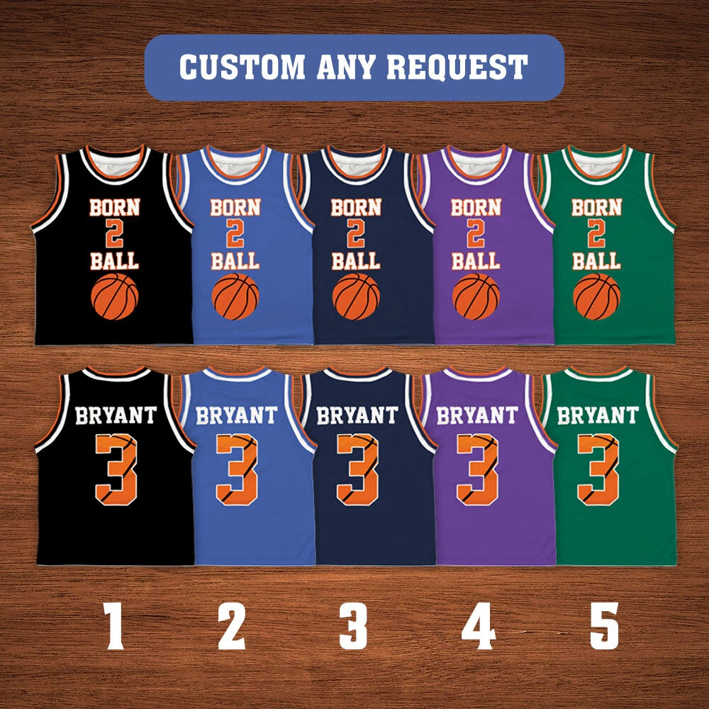 Personalized Born To Ball Basketball Tank Top, Birthday Kid Basketball Jersey