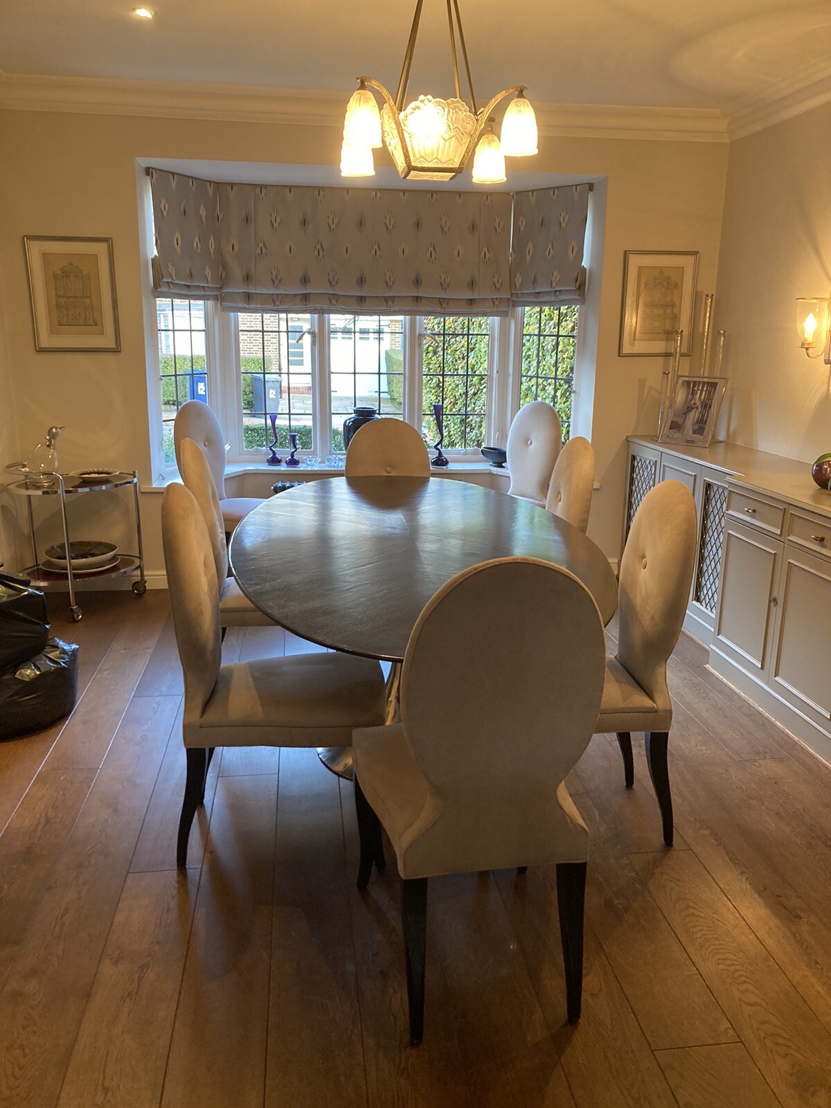 8 Designer’s Guild Upholstered dining chairs eBay