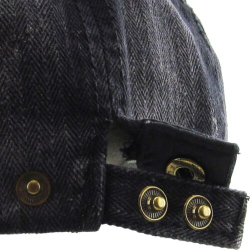 Solid Washed Gatsby Cap Mens Denim Hat Golf Driving Summer Cabbie Newsboy - Picture 8 of 29