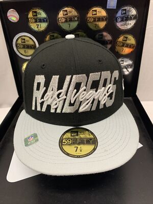 Las Vegas Raiders New Era 59FIFTY  22 Draft Day  Collection Fitted Hat Sz 7-1/8