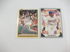 (2)  PAUL MOLITOR CARDS HOF 1990 BOWMAN # 399 & 1991 LEAF # 302 BASEBALL CARDS