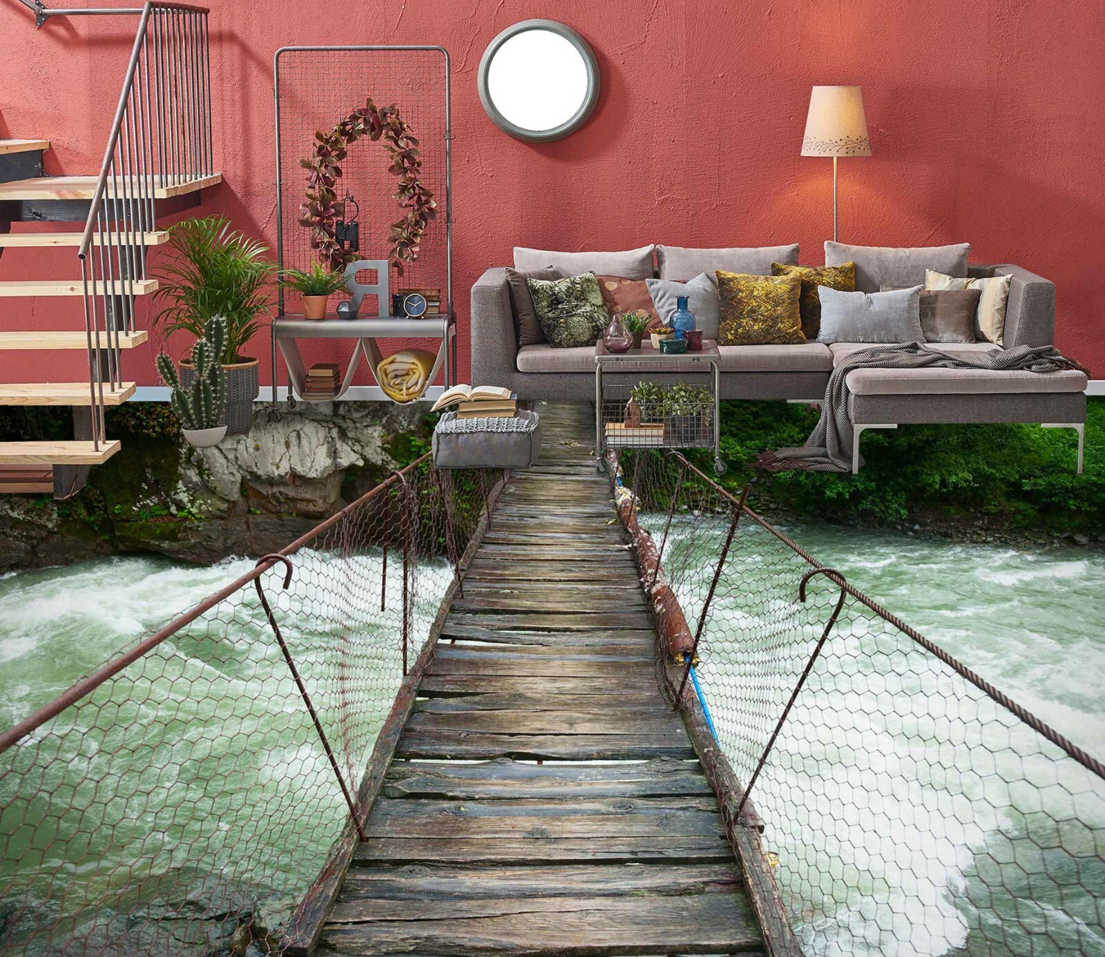 3D SKY MOUNTAIN Forest Scenery Wall Murals Wallpaper Murals Wall