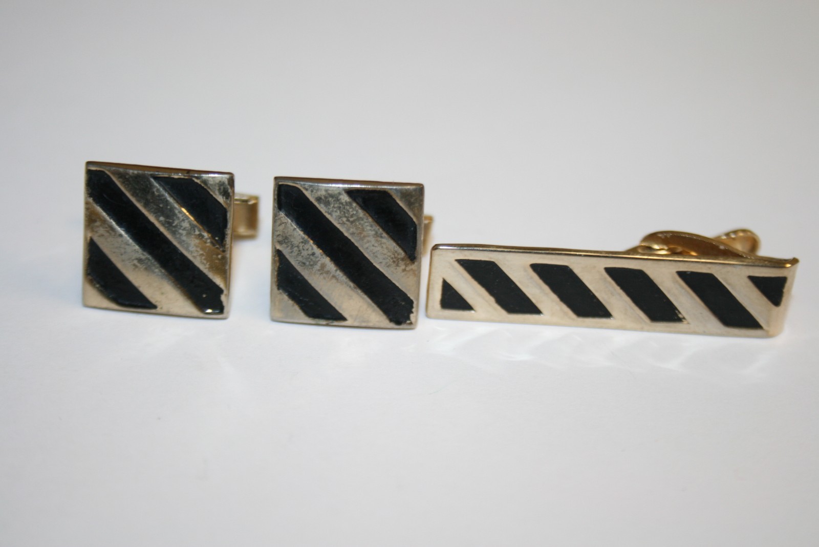 Nice Vintage Solid Black Striped Square Men's Dre… - image 1