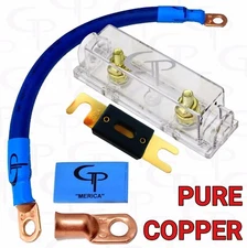 150 AMP ANL Fuse Holder INLINE Block BATTERY INSTALL KIT 1/0 AWG GAUGE COPPER B