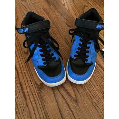 NIKE Mogan Mid 2 Jr Hook & Loop Skateboarding Shoes Youth 7Y (645025-404). Nice!