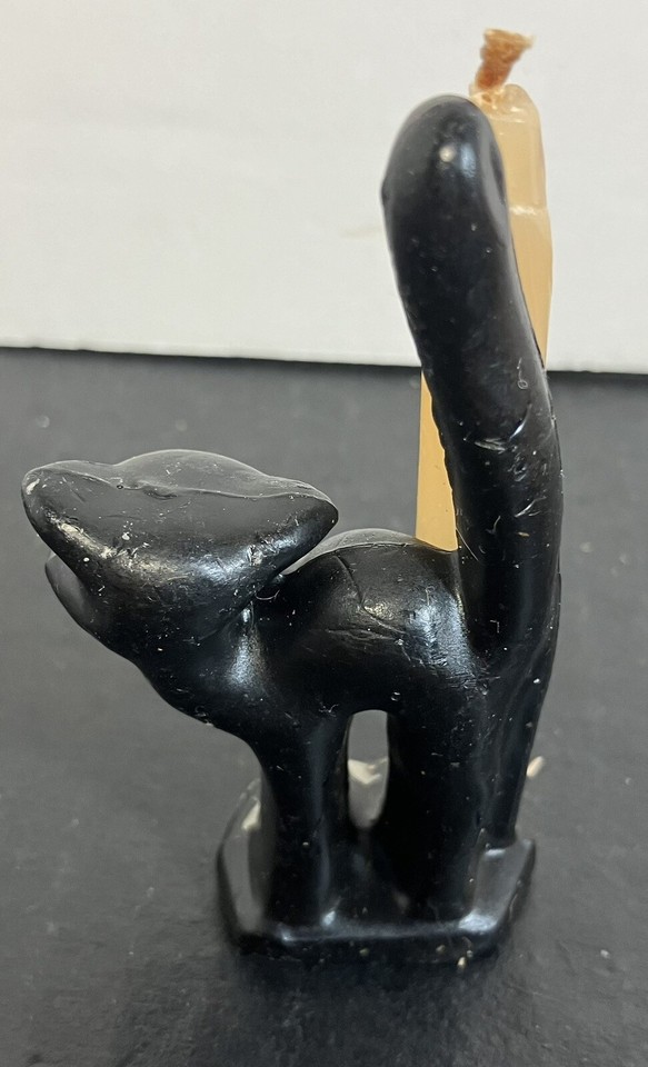 Vintage Halloween Gurley Candle Black Cat 4” eBay