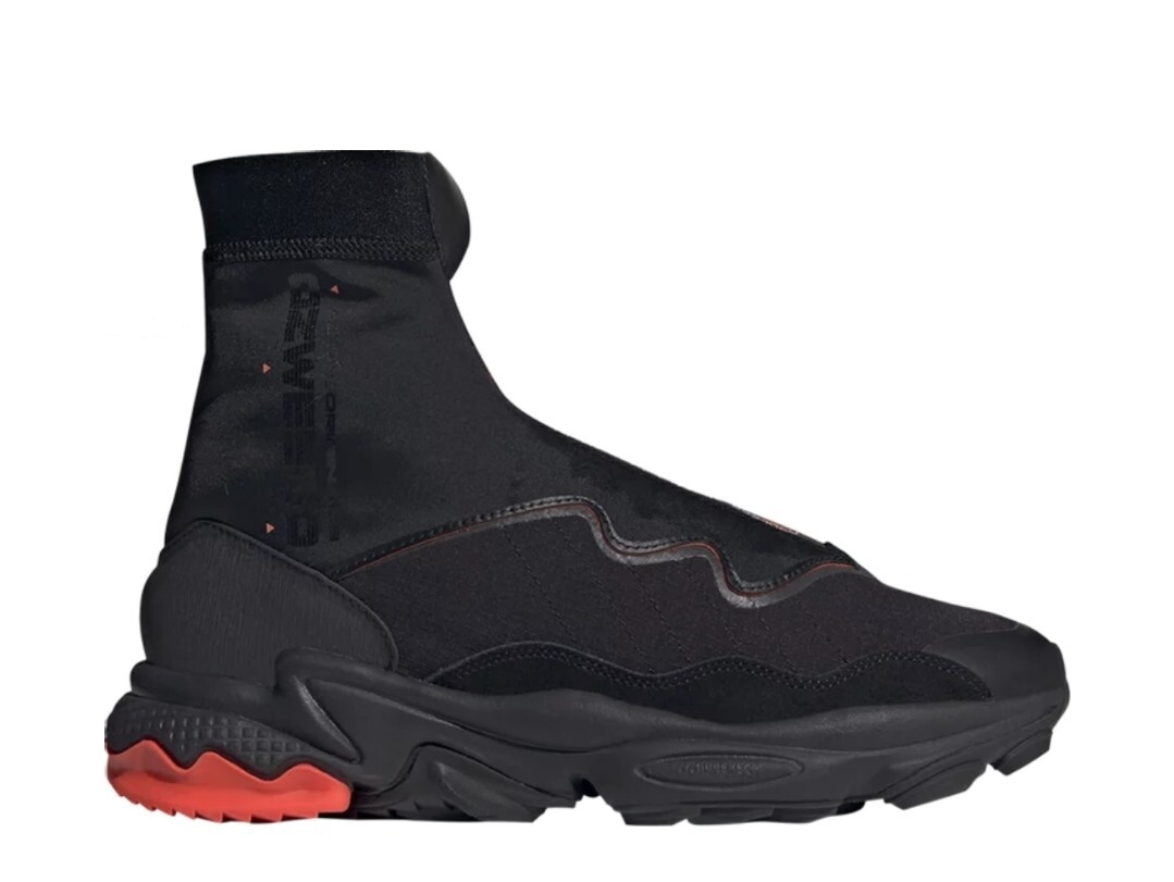 靴 OZWEEGO TR STLT Adidas Ozweego TR STLT 'Black Solar Red' Running Shoes