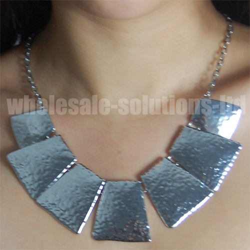 Fashion Charm Jewellery Crystal Choker Chunky Pendant Chain Necklace Gold Silver - Picture 10 of 13