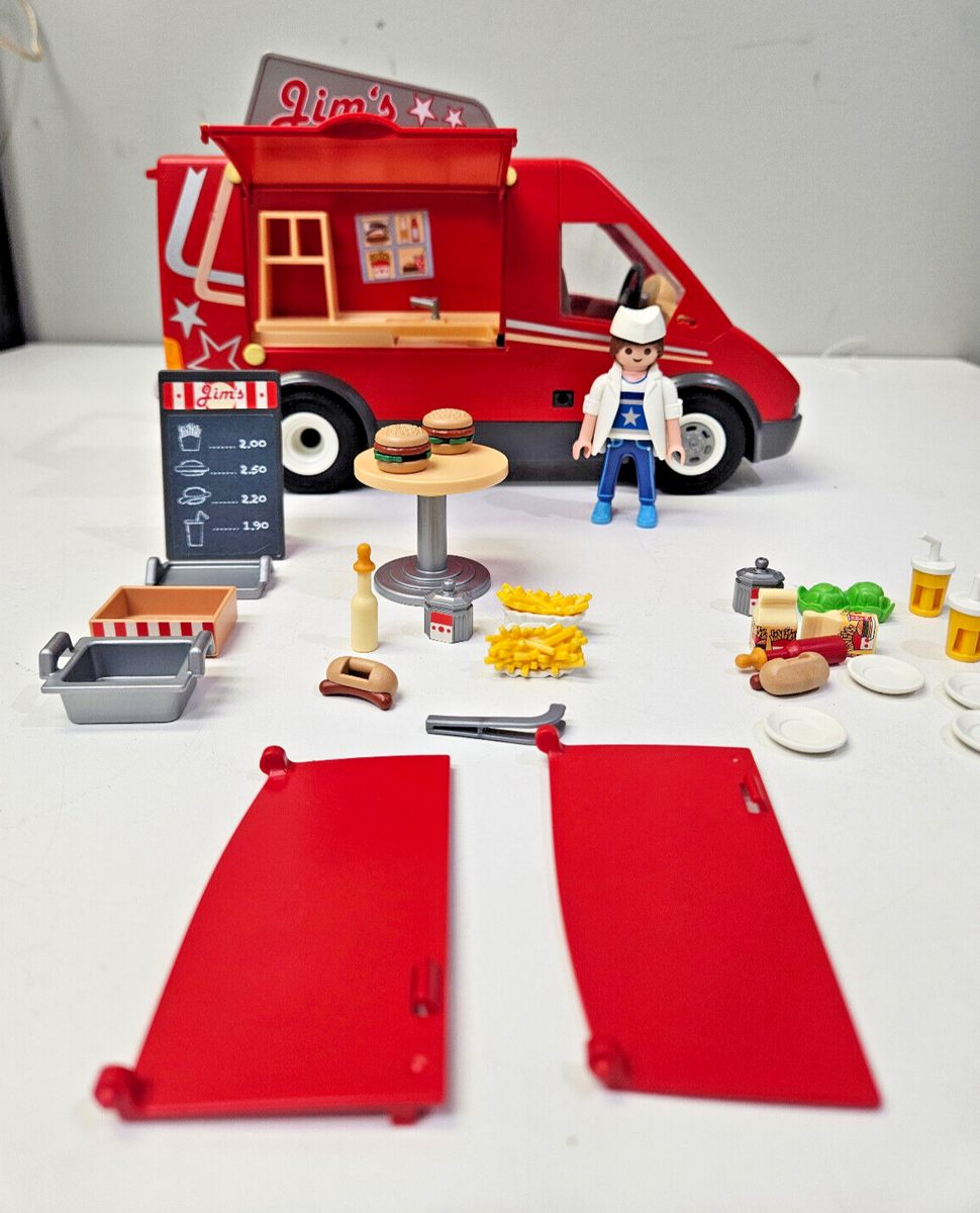 Playmobil Set #15-5632, Jim's Food Truck with figure and Acc READ