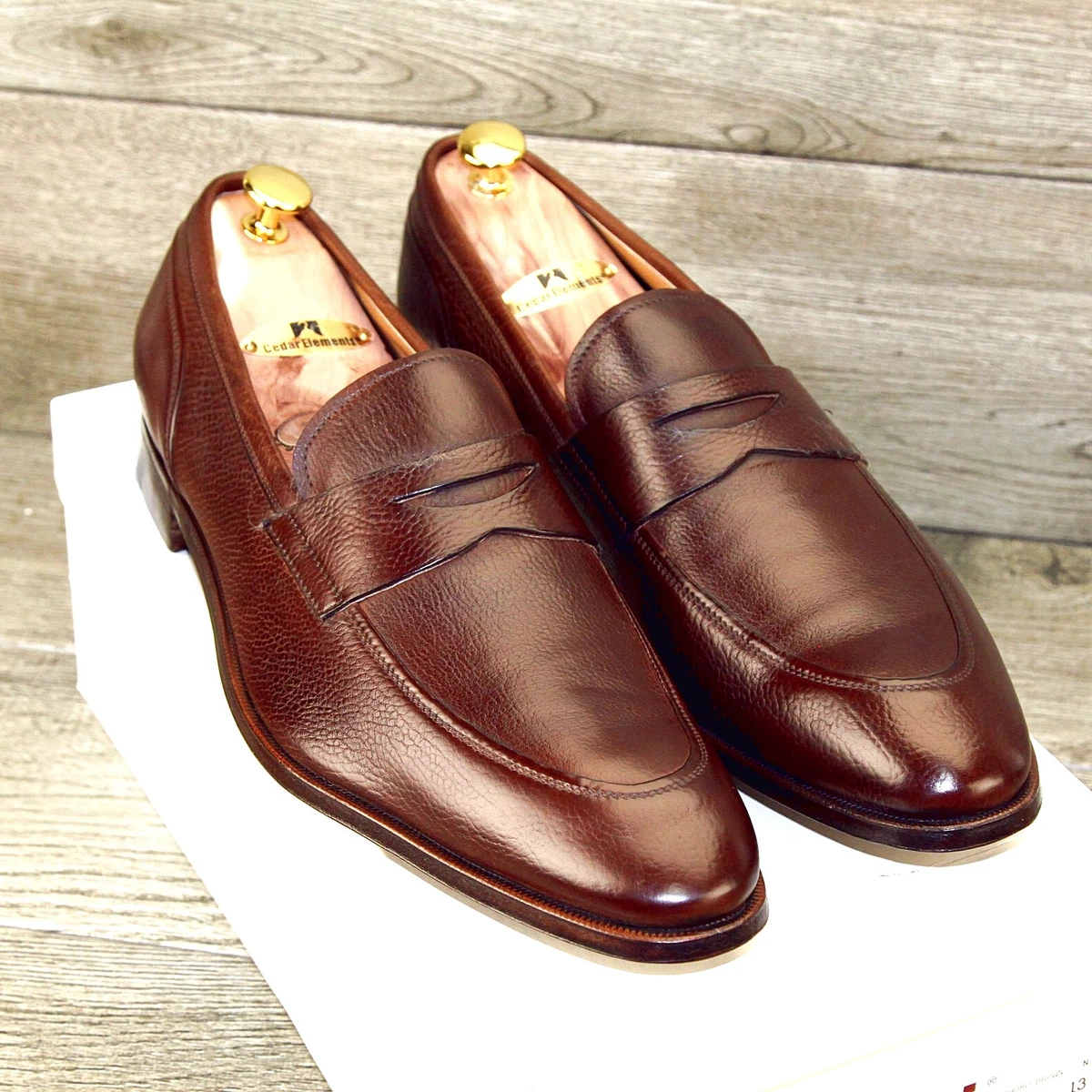 Gravati Loafers Mens Size 11 Brown Leather Slip On Dress‎ Shoes Hand Made Italy Gravati Shoes products for sale | eBay main image 3