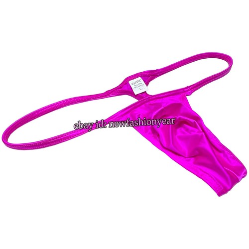 Sexy Men's Thong Ice Silk G-String Underwear Mini Bikini Briefs Jockstrap Tangas - Picture 31 of 56