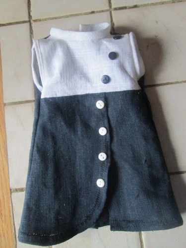 robe bi-colore + bottes pour Cathie, Cathy Bella, ou autre poupée identique - Photo 4/7